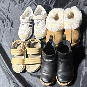 Kids White and Black Shoes